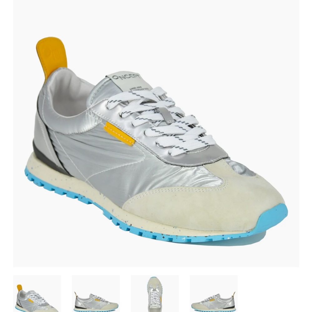 Women’s Silver & Blue Running Sneakers